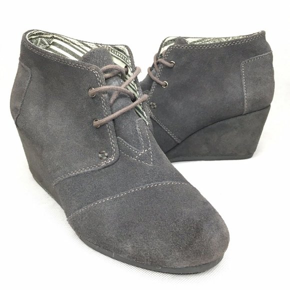 Toms Gray Ankle Boots - Picture 3 of 6